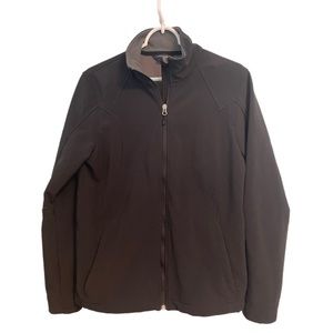 Lands End black fleece lined jacket size M